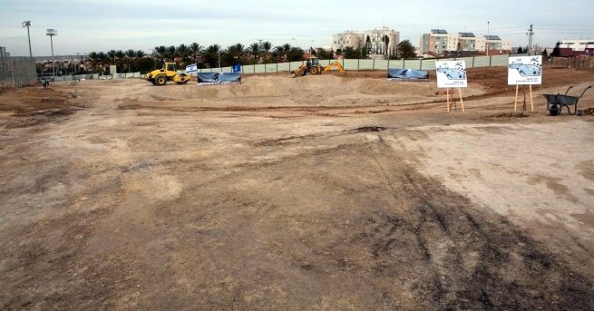 מתחם הבייק-פארק נכון להבוקר. צילום: עיריית באר שבע