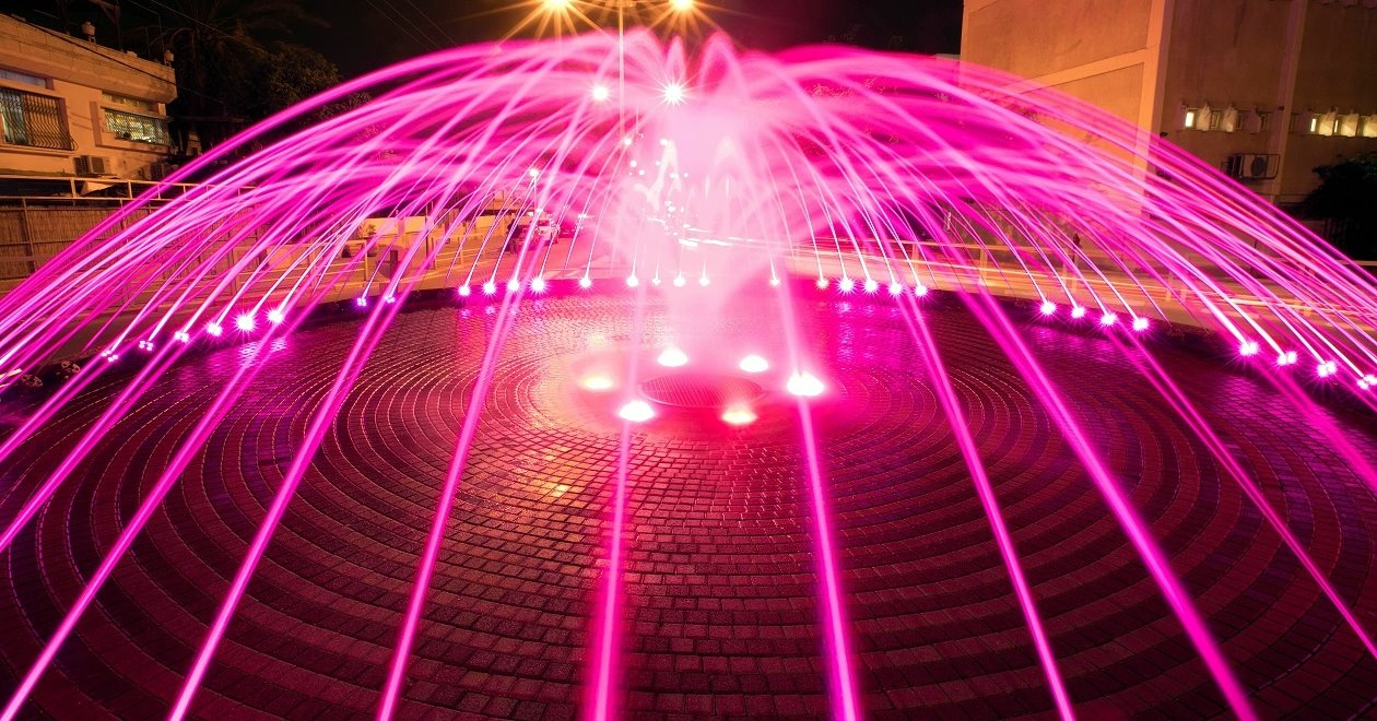 המזרקה סמוך למכללת סמי שמעון. צילום: דיאגו מיטלברג