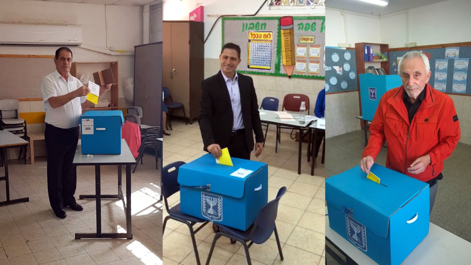 המועמדים לראשות העיר באר שבע מגיעים לקלפיות. צילום: יח"צ