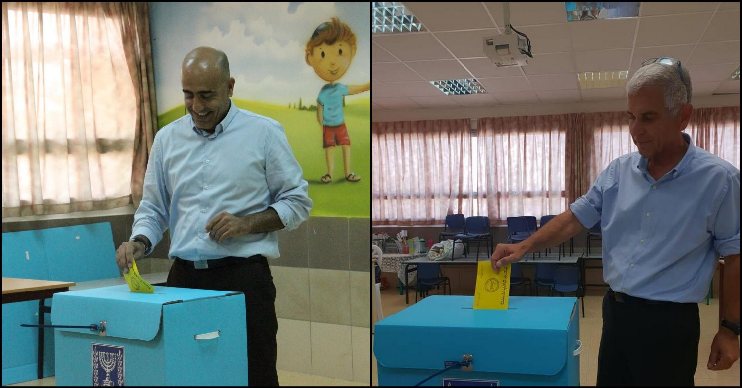 המתמודדים ממיתר יצאו להצביע. צילום באדיבות המצולמים