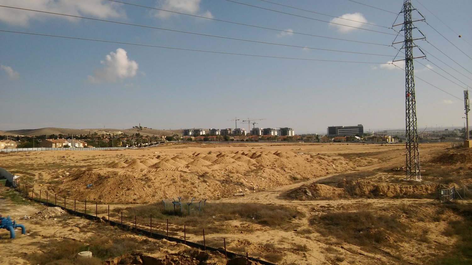 השטח עליו ייבנה הקמפוס הצפוני, בתוכו כפר הסטודנטים