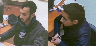 מימין- חאלד עציבי. משמאל- מוניב אלעסיבי. מי דומה יותר לאיש בצילום האבטחה