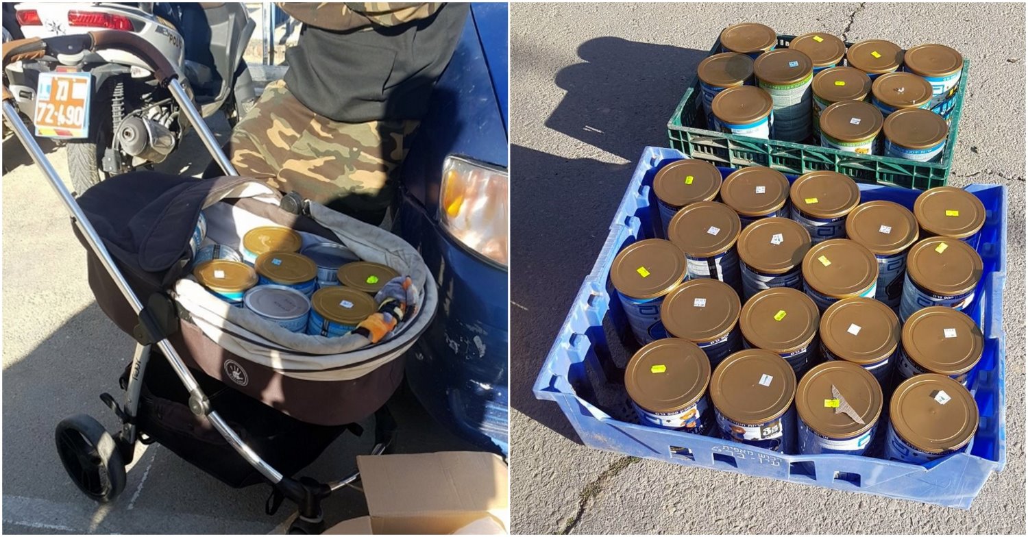 עגלת התינוק והציוד הגנוב. צילום באדיבות דוברות המשטרה