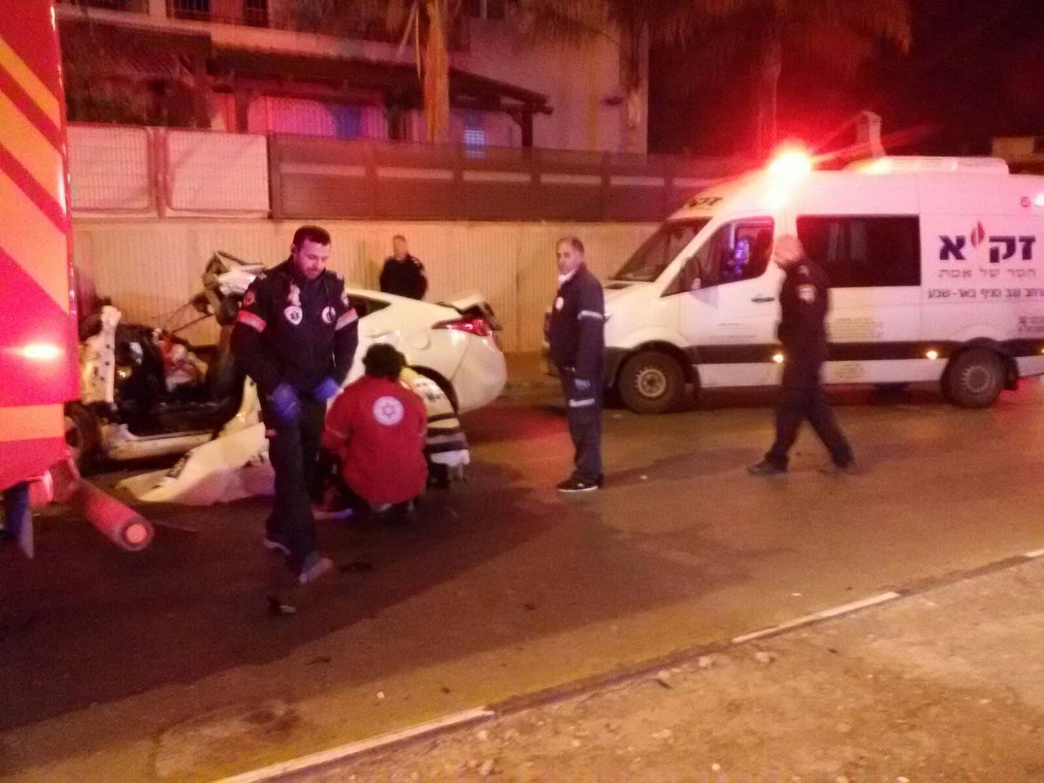 תאונה קטלנית בבאר שבע. צילום: מתנדבי זק"א באר שבע