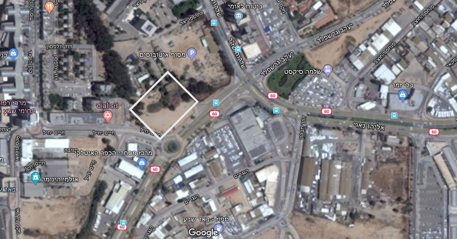 פה יוקם מרכז רפואי חדש. צילום מסך: גוגל מפות