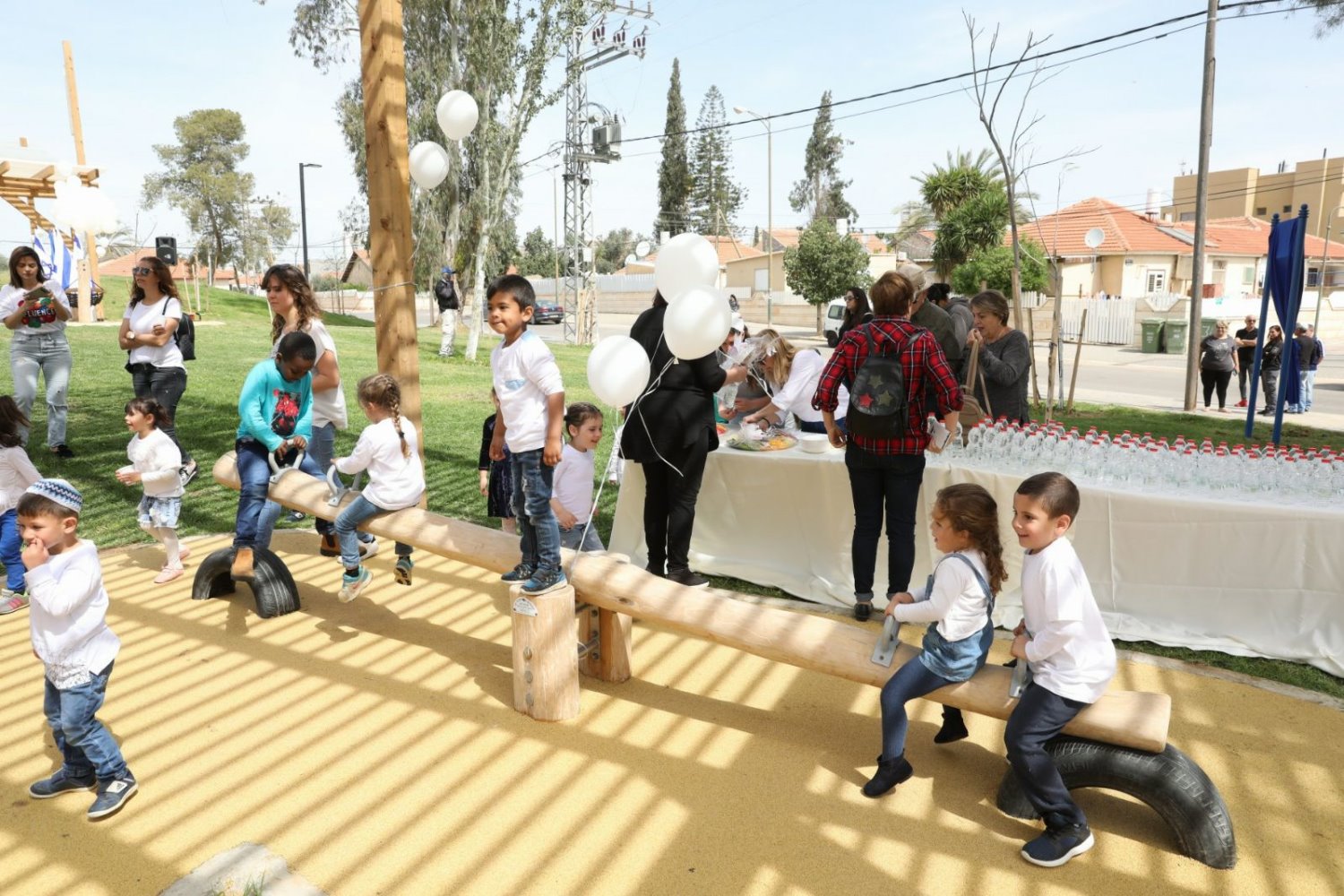 נהנים בחנוכת פארק דרום. צילום: עיריית באר שבע