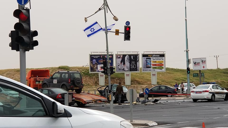 זירת התאונה. צילום: רפאל ברי