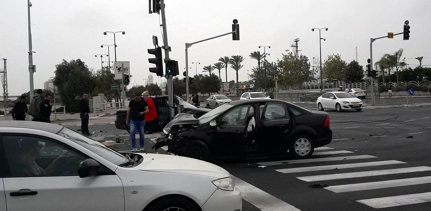 זירת התאונה. צילום: מתן בן שבת