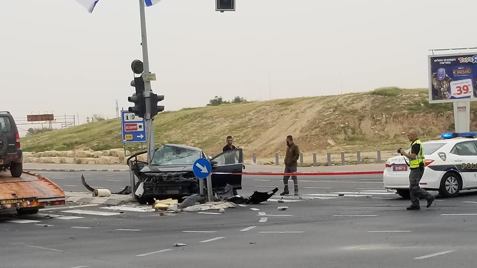 זירת התאונה. צילום: רפאל ברי