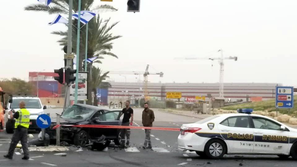 זירת התאונה. צילום: רפאל ברי