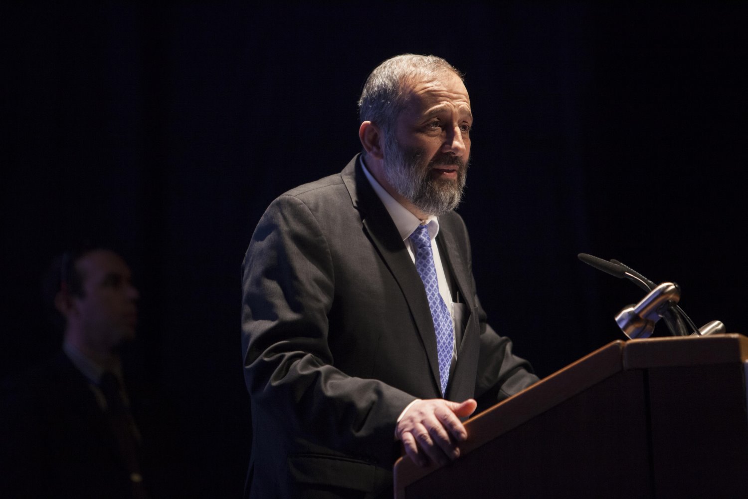 השר אריה מכלוף דרעי בועידת הנגב ה-7. צילום אור אלכסנברג