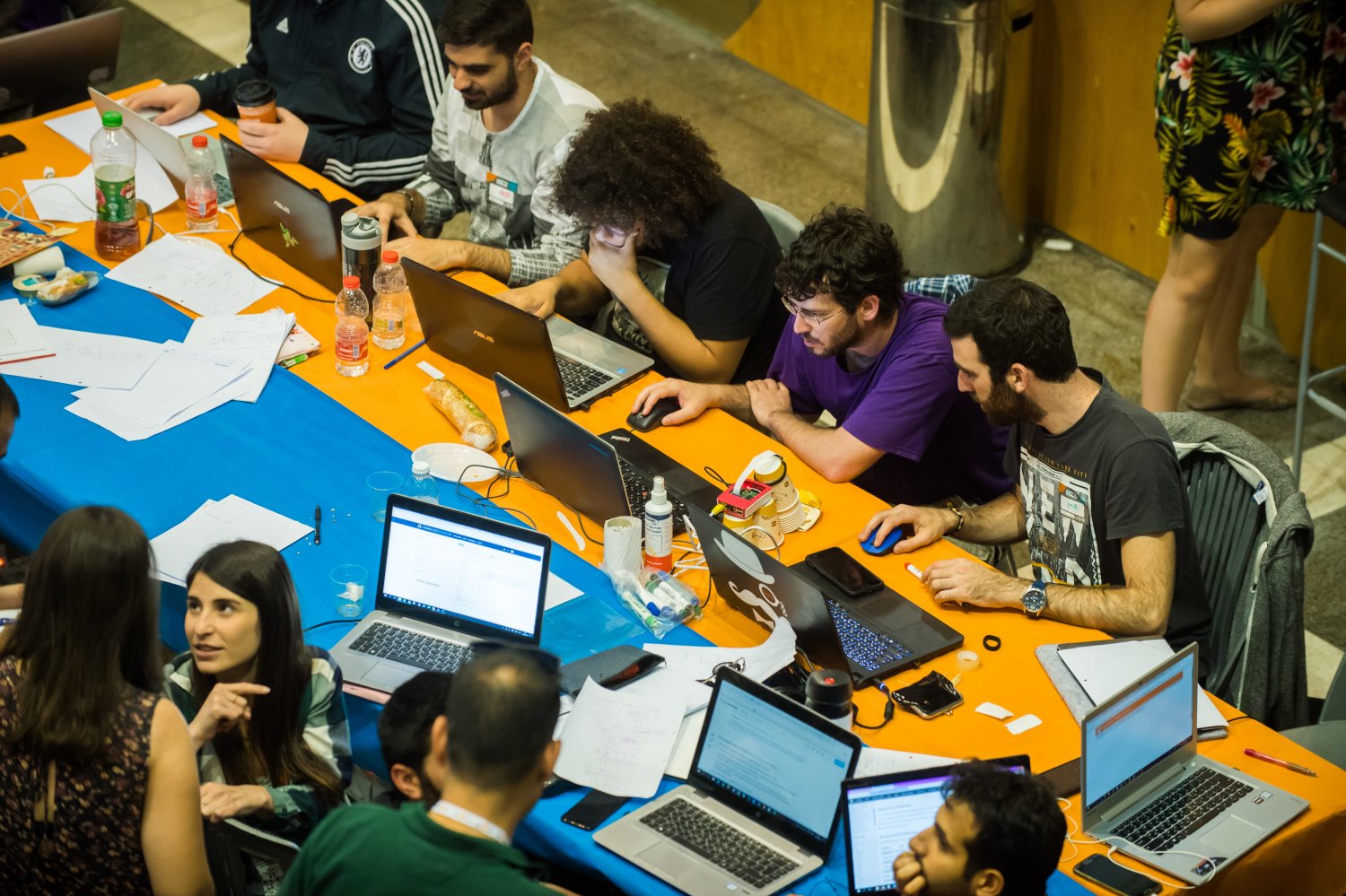 צוותי HackBGU  בפעולה. צילום: דני מכליס, אוניברסיטת בן-גוריון בנגב