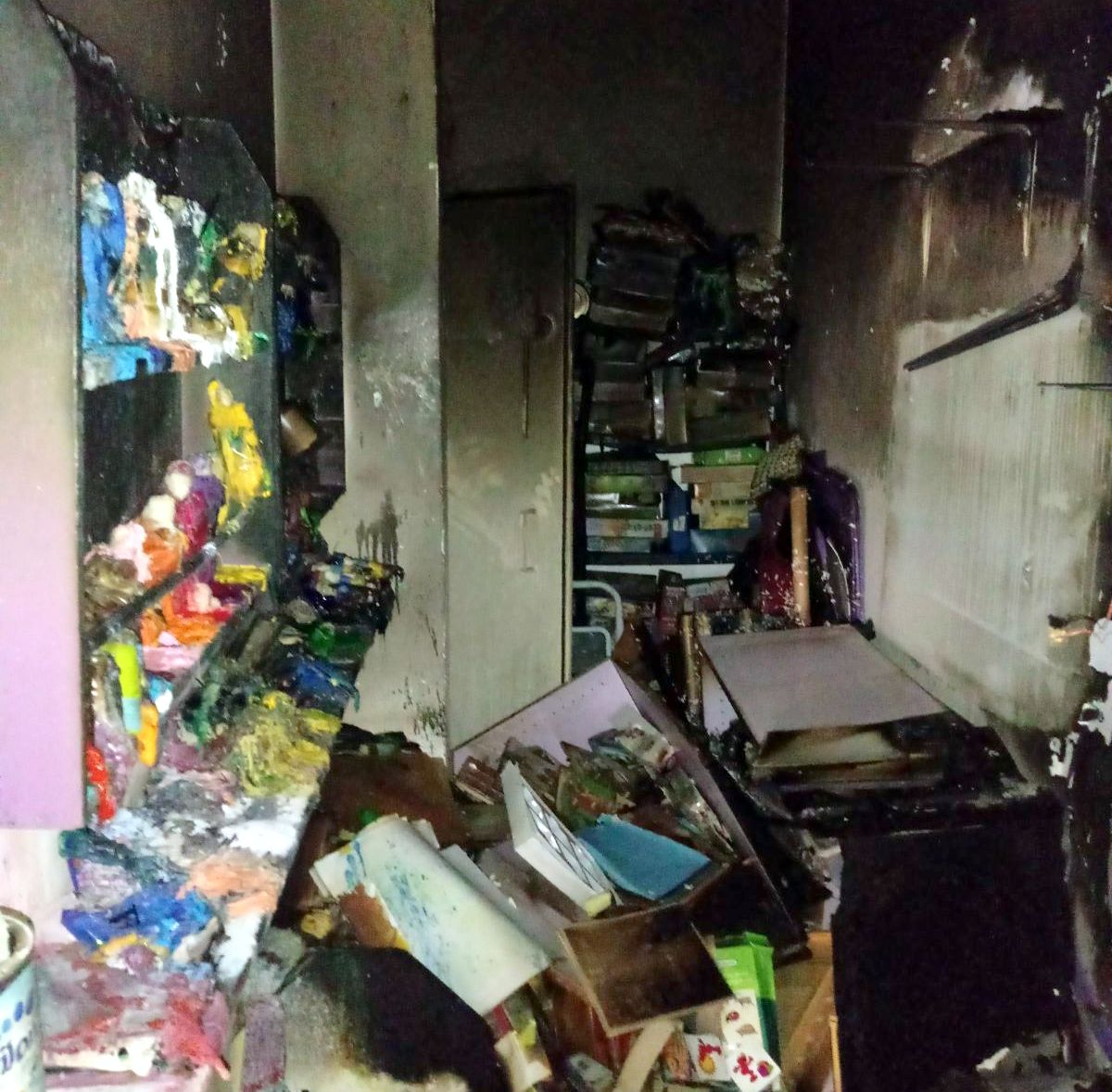 גן ילדים נשרף בשכונה ד'