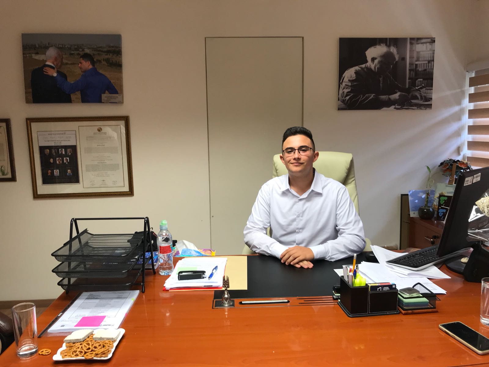 בר מלכה, יו"ר מועצת התלמידים.