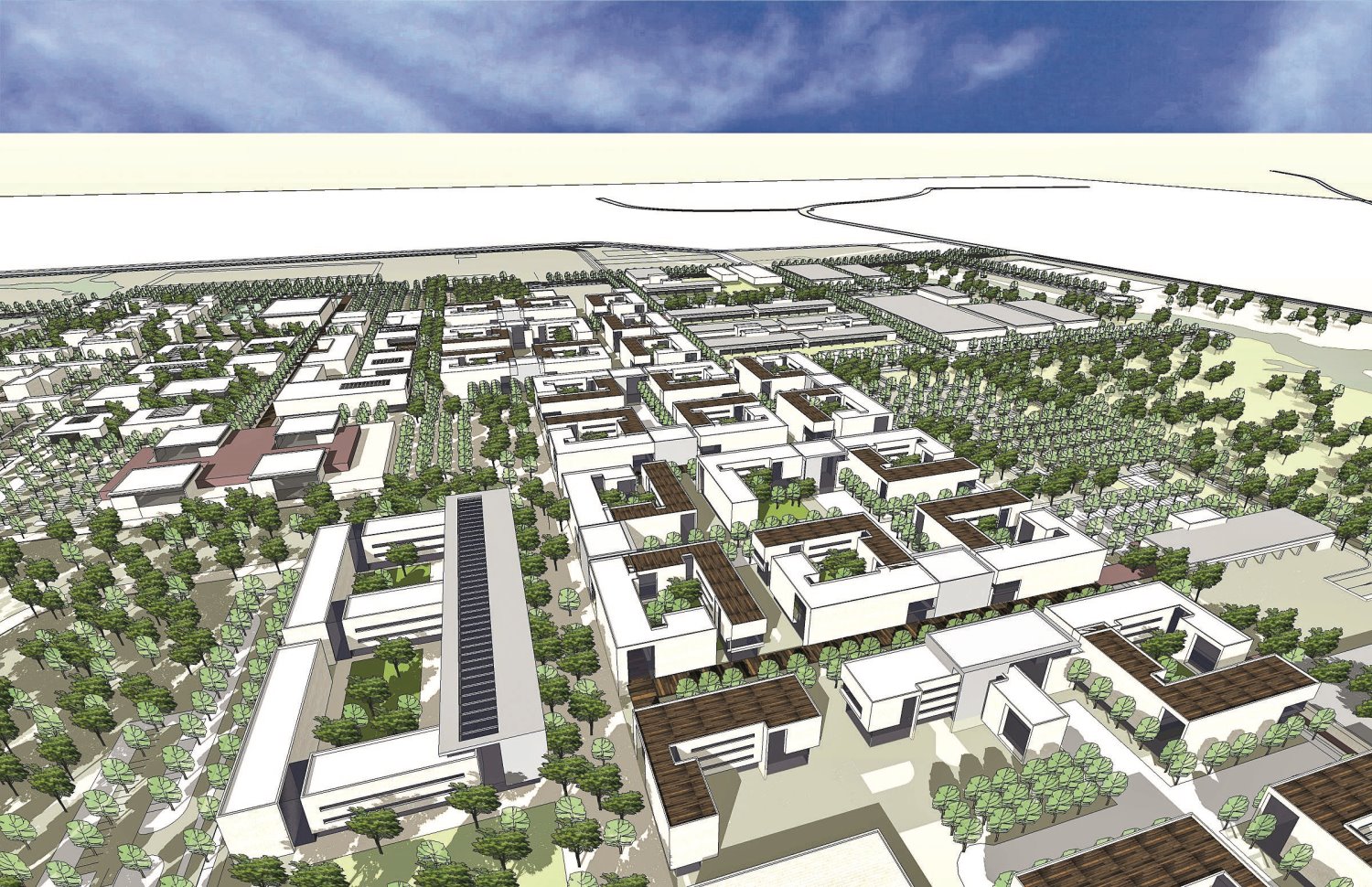 קריית המודיעין בנגב. הדמיה: נעמה מליס, אדריכלות ובינוי ערים