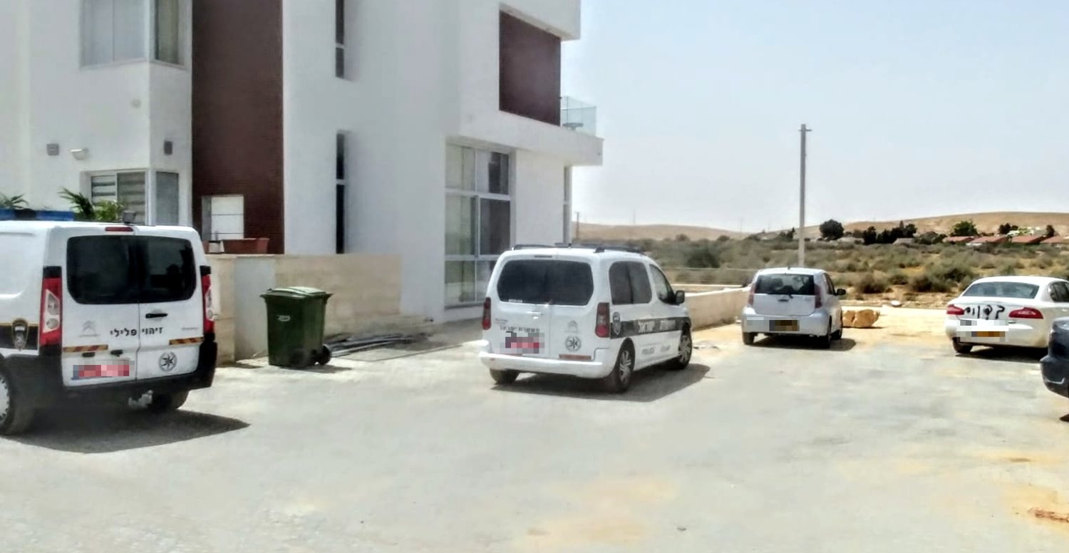המשטרה פתחה בחקירה. זירת האירוע. צילום: שרון טל