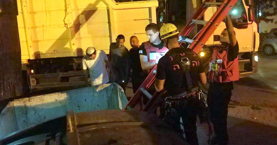 מבצע "חילוץ חתול". צילום פרטי