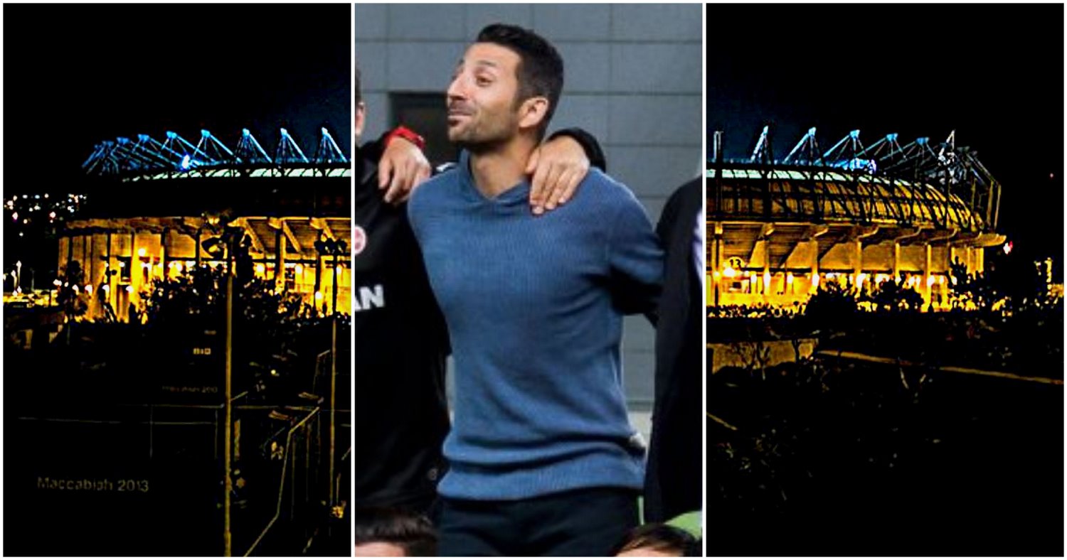 אביתר אילוז על רקע אצטדיון טדי