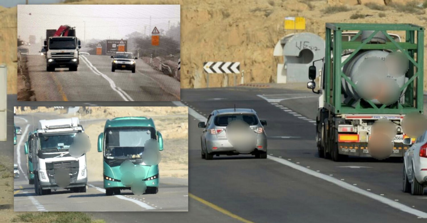 8 נהגים נתפסו וזומנו לדין בגין ביצוע עבירות תנועה מסכנות חיים. צילום: דוברות המשטרה 