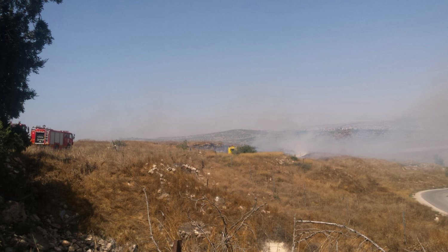 שריפת קוצים. צילום: דוברות כבאות והצלה נגב (ארכיון)
