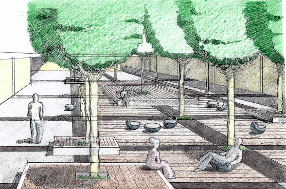 מרכז גילת יהפוך לנעים יותר להסתובב בו. צילום הדמיה: עיריית באר שבע