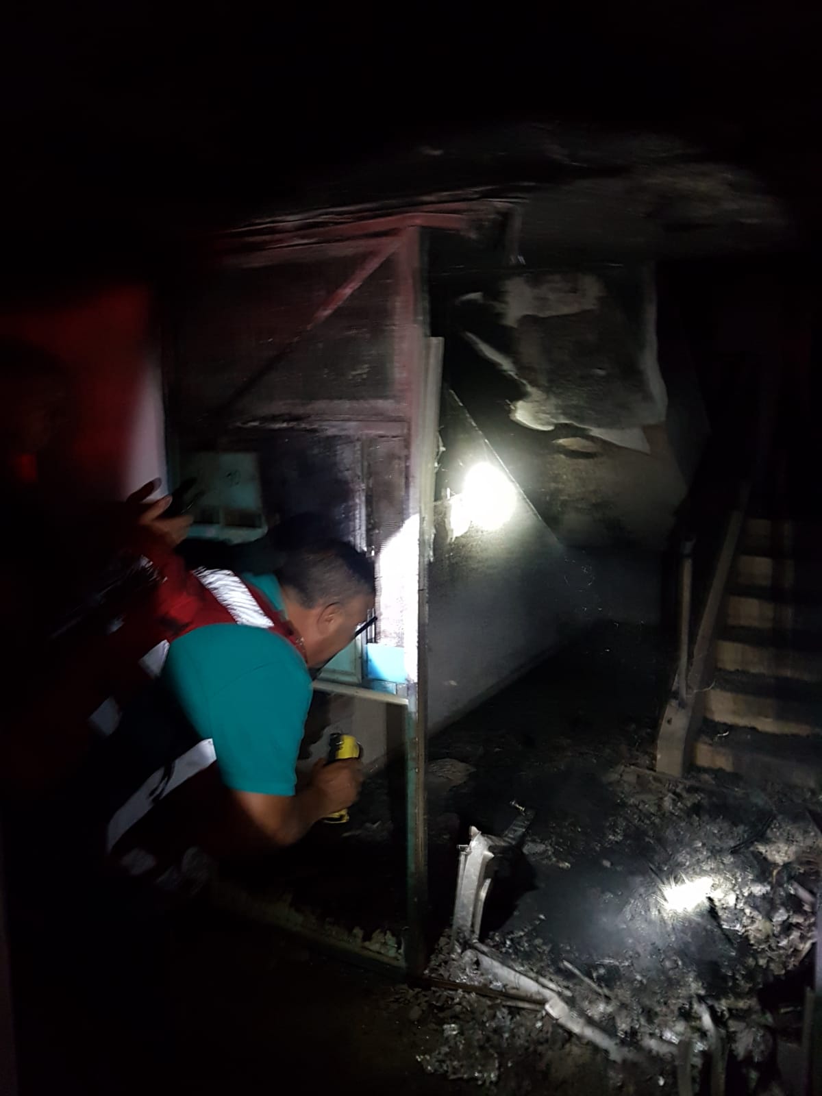שריפה בבניין בבאר שבע. צילום: כבאות והצלה נגב 