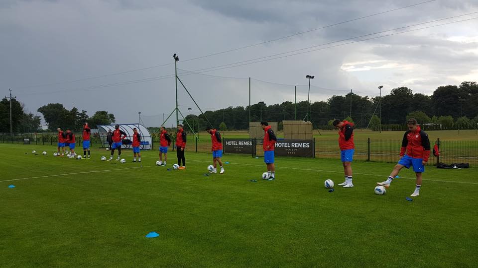 שחקני הקבוצה במחנה האימונים. צילום: הפועל באר שבע