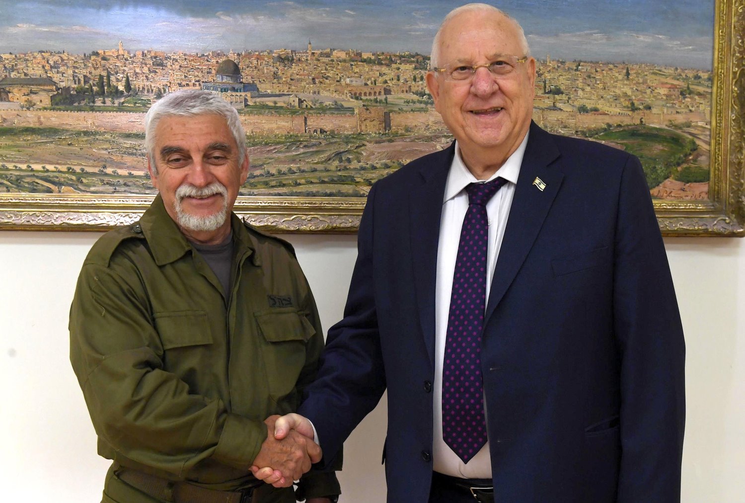 מרק לאוצקר ונשיא המדינה. צילום עצמי