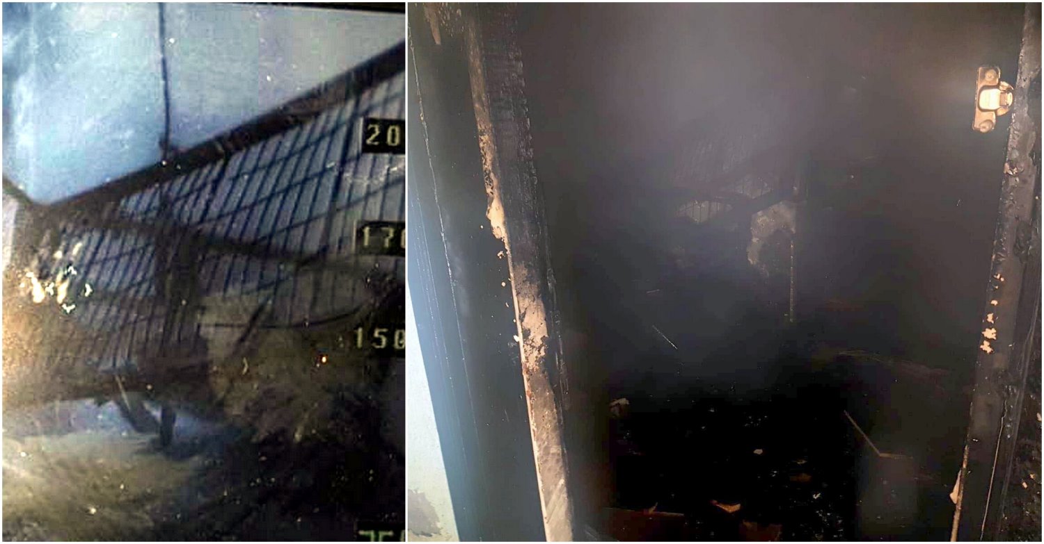נזק כבד נגרם לדירה. 4 נפגעו משאיפת עשן. שריפה ברחוב אלפסי. צילום: דוברות כבאות והצלה נגב