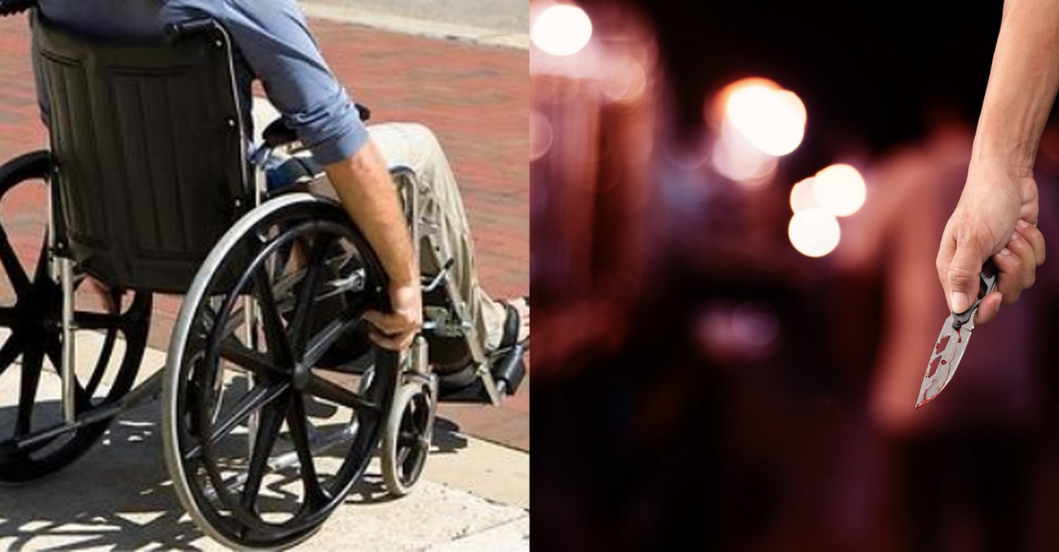 נכה מרותק לכיסא גלגלים העיר למבלה זועם - ונדקר צילום: shutterstock