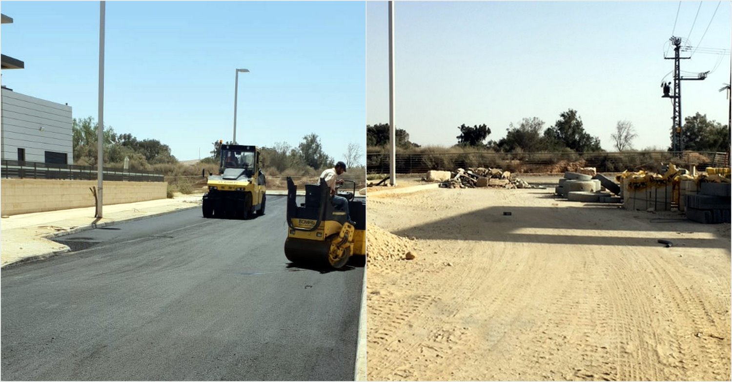 בעקבות פניית "באר שבע נט": נמשכות עבודות הפיתוח בשכונה. צילום: פרטי