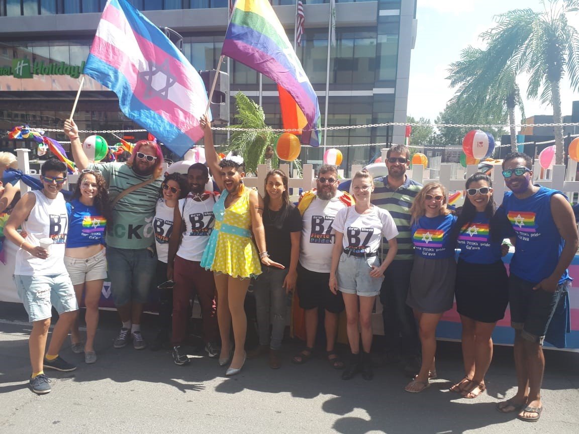 המשלחת הבאר שבעית במצעד הלהט"ב במונטריאול. צילום: רוני כרמל