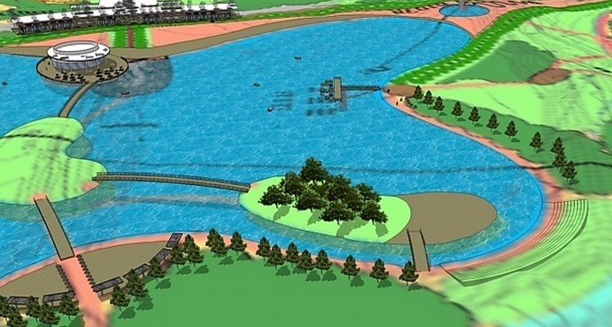 בעוד כמה חודשים ייחנך האגם השני בגודלו במדינת ישראל, בעיר באר שבע, וישוטו בו סירות. צילום: עיריית באר שבע 