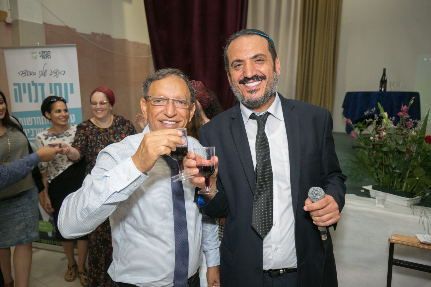 "הגעתי למקום בו אני יכול לעשות יותר". גדי מזוז ויוסי דלויה יחד בבית היהודי. צילום: נדב מיטלברג