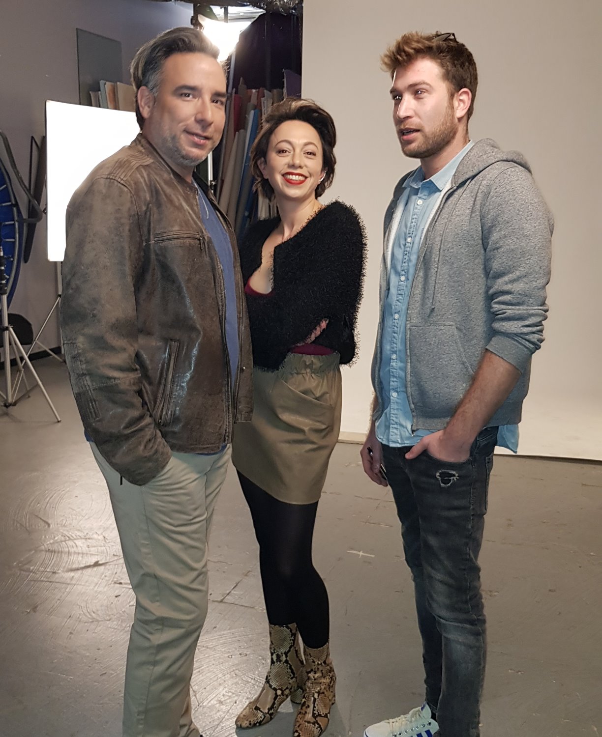 מימין: עמית אפשטיין, קרן צור ומולי שולמן. צילום: שרון בכר