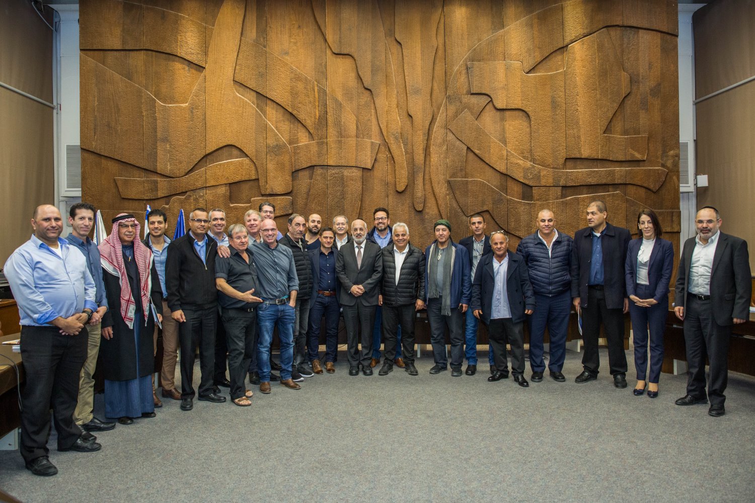 ראשי רשויות החדשים והוותיקים בנגב במליאת הרשות לפיתוח הנגב. צילום עוזי אברהם