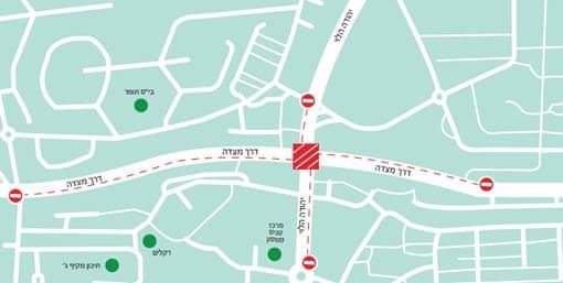 האזור בו יבוצעו השיפוצים