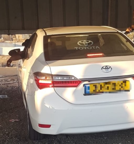 אחד הרכבים שהיו מעורבים בנהיגה הפרועה | צילום: דוברות המשטרה