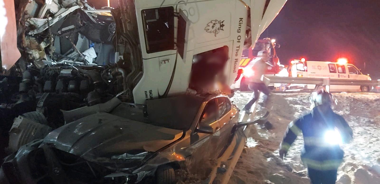 זירת התאונה | צילום: תיעוד מבצעי מד&quot;א