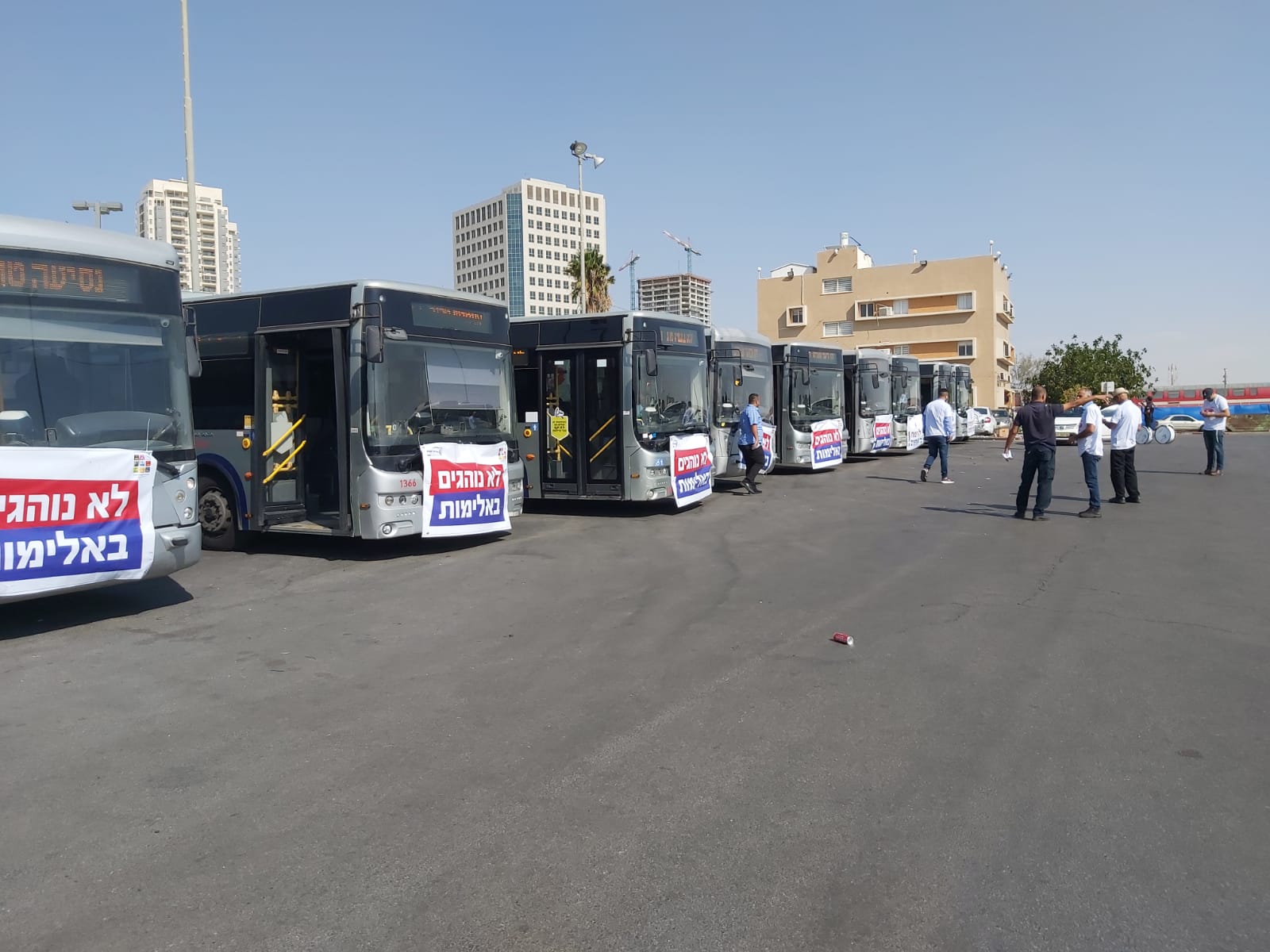 מחאת נהגי האוטובוס בבאר שבע | צילום: קובי דהן