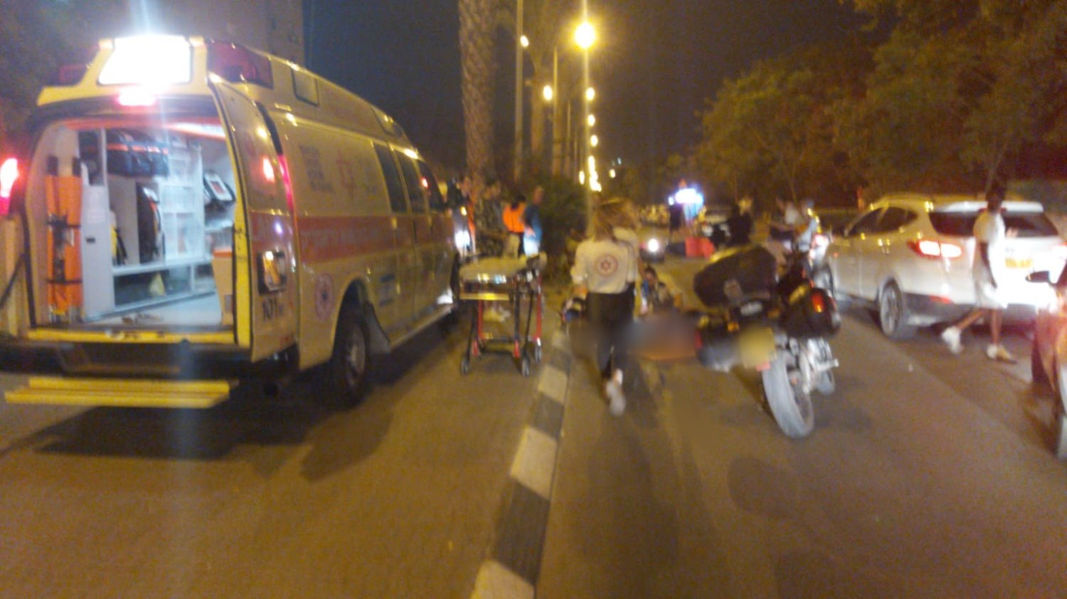 זירת התאונה בבאר שבע | צילום: תיעוד מבצעי מד&quot;א