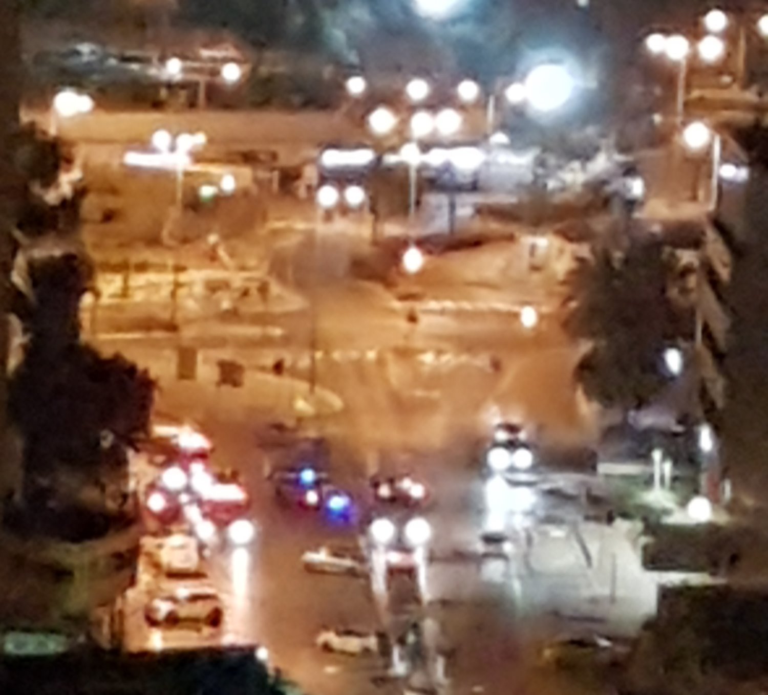 זירת השריפה בסמוך למקומות מרכזיים בבאר שבע