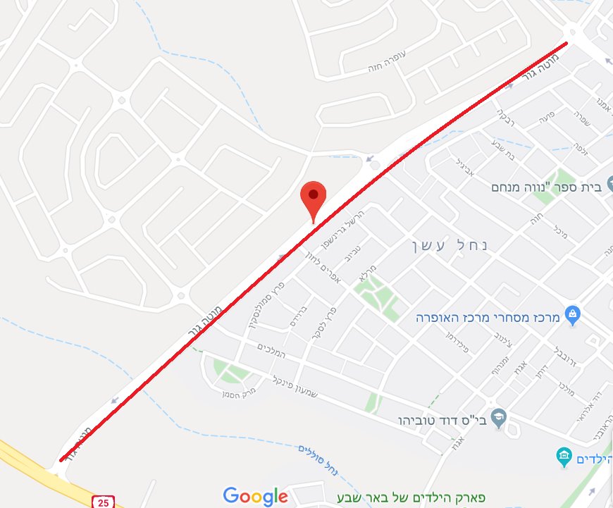 שינויים בהסדרי תנועה צילום גוגל מפות 