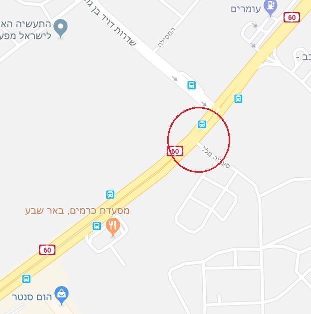 צילום מסך גוגל מפס