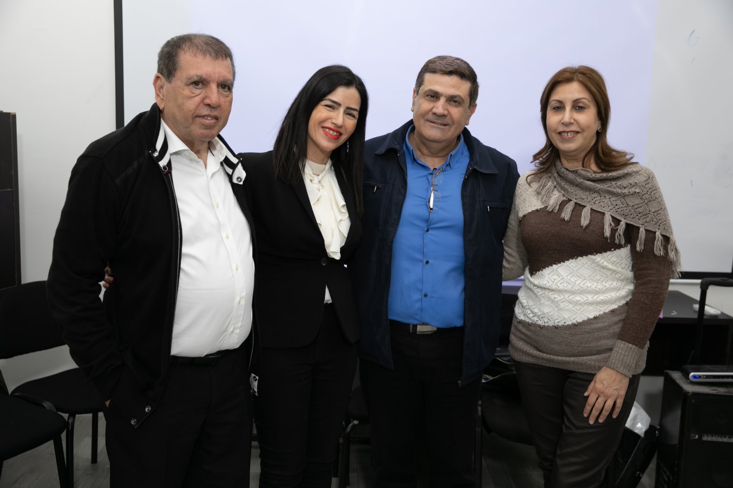 מימין: מימין סילבנה אלגריסי משה בן עטר אביבה אביבית אסולין ופארוק עמרור. צילום: דיאגו מיטלברג