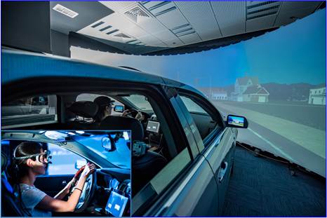 סימולאטור הנהיגה באוניברסיטה | קרדיט: אוניברסיטת בן גוריון בנגב