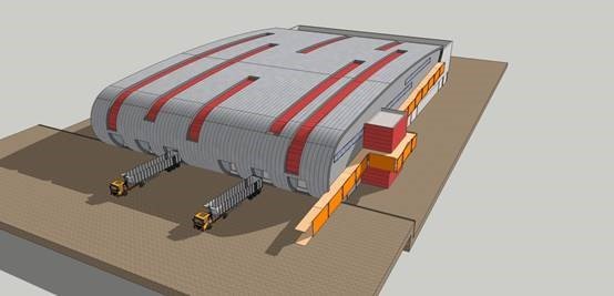 הדמיה של מפעל המיון והמחזור שעתיד להתחיל להיבנות בפארק דודאים (קרדיט: חברת מושלי אלדר)