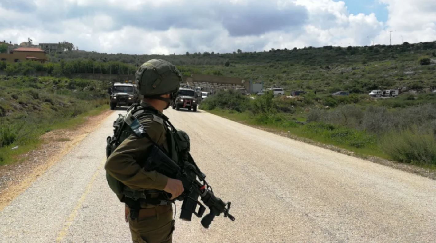 סריקות לוחמי צה"ל אחר המחבל בצומת אריאל , מרץ 2019 (צילום: דובר צה"ל)