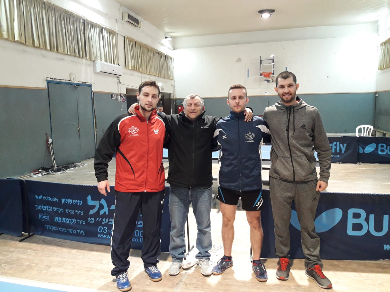 מימין לשמאל מתן מן, ולדי פורמן, מנדל ניימן ופבל טמנוגורוד