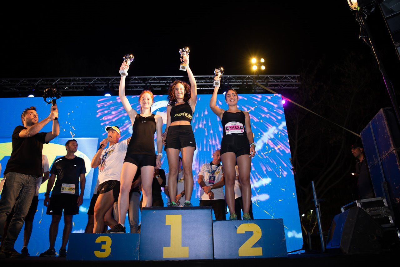 המנצחות במקצה 5 ק"מ צילום: דולב בכר מכלוף 